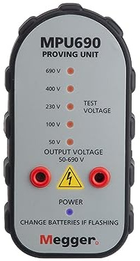 Megger 1001-561 MPU690 Prüfspannungsquelle für 2-polig Spannungsprüfer, 5x Nennausgangsspannungen: 50V, 100V, 230V, 400V