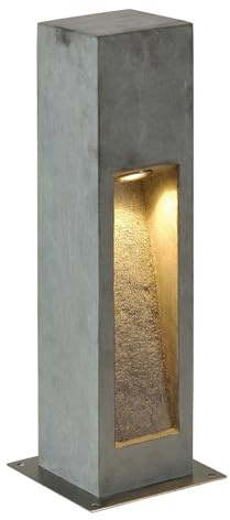 LED Standleuchte ARROCK STONE 50, eckig | Premium Pollerleuchte aus Basalt-Stein zur individuellen Außen-Beleuchtung | Outdoor Wege-Leuchte, Sockellampe, Einfahrt-Beleuchtung, Garten-Lampe | LED inkl.
