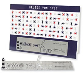 Skulpo Edelstahl Pop Up Grußkarte - Sylt - Geschenk Sylt Souvenir Sylt Deko