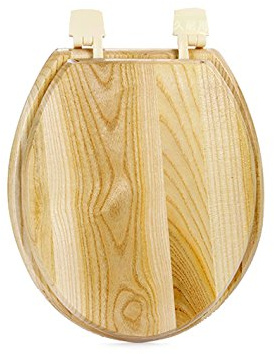 Icegrey Holz WC-Sitz Toilettensitz WC-Brille aus Holz Mit ABS Scharnier O-Form