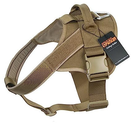 EXCELLENT ELITE SPANKER Hundegeschirr Taktisches Hundegeschirr Ausbildung Service Dog Weste Arbeiten hundegeschirr verstellbar Hund Weste Für Mittelgroße Und Große Hunde(COB-S)