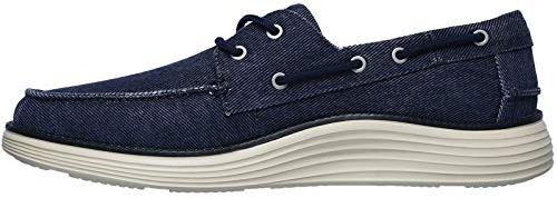 Skechers Men's Status 2.0- Lorano Boat Shoes, Navy Canvas, 9 UK