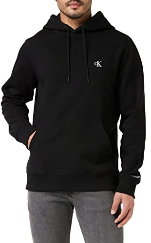Calvin Klein herr Ckj Essential huvtröja tröja, Svart, S