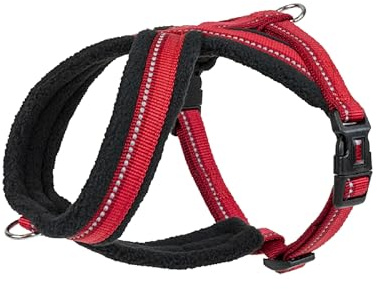 HALTI Comfy Hundegeschirr - Fleecefutter mit 3M-Reflektorgewebe, Befestigung vorne und hinten für zusätzliche Kontrolle mit einer Hundeleine. Geeignet für große Hunde (Größe XL)