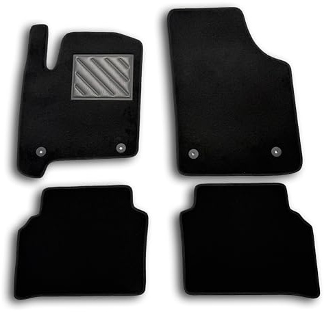 Fußmatten für Opel Meriva A 2003-2010, passgenau, rutschfest, Absatzschoner aus Gummi, verstärkte Druckknöpfe, Schwarz