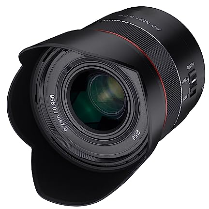 Samyang AF 35 mm F1.8 Sony FE Tiny But All Around – Plein format et objectif à focale fixe APS-C pour appareil photo Sony E-Mount Alpha A9 A7 A7c A6000 A5000 Nex