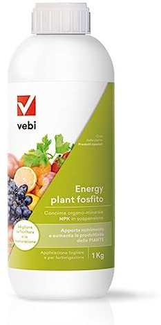 Energy plant fosfito Vebi concime fogliare liquido a base di Fosfito di Potassio 1L