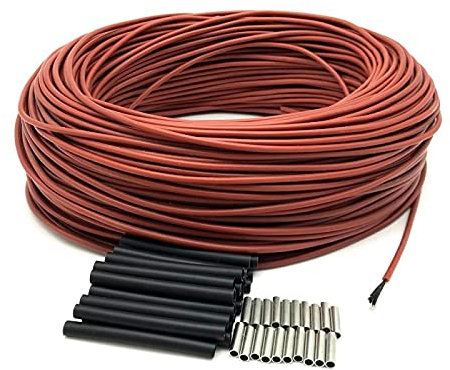 Floor heating Cable Electric Hotline,12K Carbon Fiber Heating Wire Rubber and Fluoropolymer Jacket Rubber-Jacket