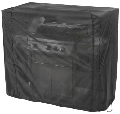 Funda para Barbacoa y Carrito de Servicio de 80 x 66 x 100 cm, Cubierta Impermeable Resistente a la Intemperie, Protector con Cordón Ajustable para Parrillas de Gas y Carros de Jardín, Negro