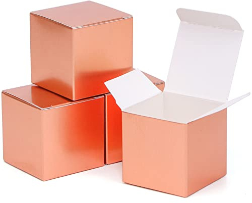 (50 Stück)-5x5x5cm Kleine quadratische Geschenkschachtel- Kartonschachtel mit Deckel, einfach zu montieren - Kleine Kartonschachteln für Partys, Geburtstage, Hochzeiten und Feiertage