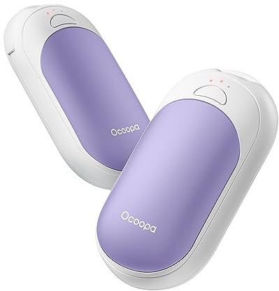OCOOPA Handwärmer Elektrisch 2 Pack mit Magnetische, Tragbare Heizung 5000mAh, 3 Stufen Heizung, Kompakt für Handschuhe, Tasche, Winter-Essentials, Adventskalender Füllung Geschenke für Männer Frauen