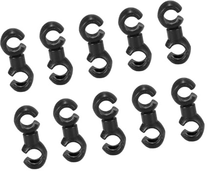 A ABSOPRO Bike Brake Cable Clip S Style Clamp Plastic Black Set of 10 | Bike Brake Cable Clip, Bllack, S Style, Plastic
