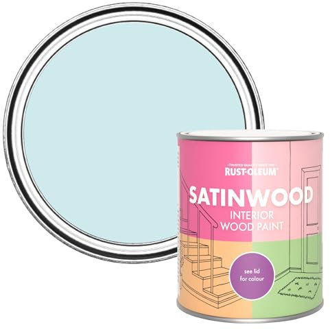 Rust-Oleum Blue Satinwood Interior Wood Paint - Duck Egg 750ml