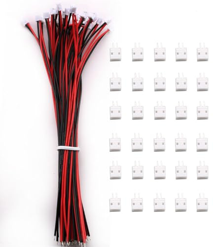 VISSQH 30 Paia JST Connettore con 150mm 28AWG Cavo, JST 1.5 ZH 2 pin Connettore Maschio e Femmina,JST Micro Elettrico Spina e Presa Connettore