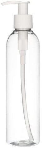 6 x Plastikflasche 250 ml Spenderpumpe - Transparentquadratisch - BPA-freier PET-Kunststoff - Nachfüllbaar - Mit Verschluss - Leere Flaschen - 6 Stück