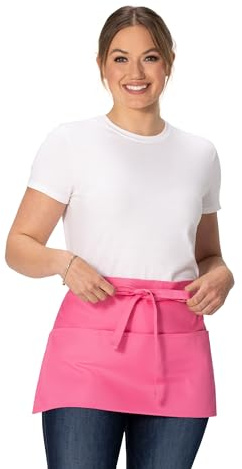 Chef Works Unisex Waitress Apron, Hot Pink, One Size