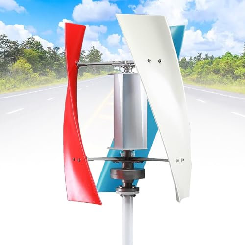 HENGCMM 3000W Generador de Turbina Eólica 12V 24V 48V Aerogenerador Verticale 3 Cuchillas Pequeño Generador de Viento de Uso Doméstico para Barco con Controlador Mppt,24V