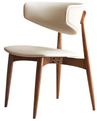 Sillas de Comedor Silla de comedor moderna tapizada y de madera de nogal de mediados de siglo, silla de escritorio, silla decorativa con patas de madera for tocador de escritorio de mesa de cocina Sil