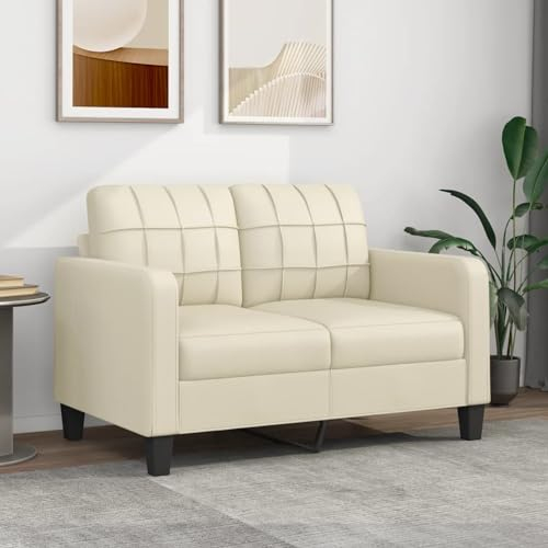 JUDYY 2-Sitzer-Sofa Creme 120 cm Kunstleder, Sofa Wohnzimmer, Jugendsofa, Relaxsofa, Sofas & Couches, Sofa Für Schlafzimmer, Jugend kidzimmer