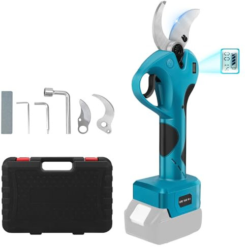 Troncarami a batteria compatibile con Makita 18 V (senza batteria), apertura massima 55 mm, diametro di taglio 40 mm, cesoie elettriche ricaricabili per rami di alberi, fiori, cespugli