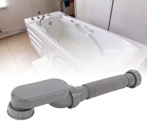 Tuyau de Vidange de Baignoire, Tuyau de Drainage de Douche de Baignoire Flexible de Prévention des Odeurs de 1 1/2 Pouces, Kit de Vidange de Baignoire Autoportant de Vidange