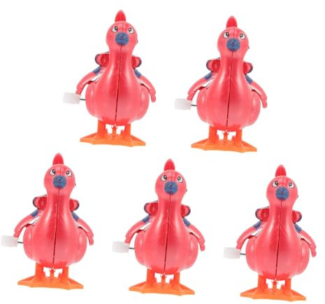 ibasenice 5pcs Wind-up Jumping Chick Toys Fun Easter Party Favors for Boys and Girls Easy to Play Clockwork Chickens for Birthday Celebrations and Holiday Events