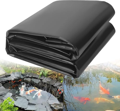 Storystore Pond Liner, 4mx6m Preformed Pond Liner HDPE Black Heavy Duty Underlay Garden Membrane Pond Lining for Fish Pond Landscaping, Garden Pool, Water Feature Streams Fountains