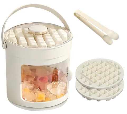 Moule à Bloc de Glace, Double Couche Bacs à Glaçon avec Couvercle, Plateau de Bloc de Glace de 72 Grilles pour Fêtes, l'usage Quotidien, Cuisine, Refroidissement des Boissons