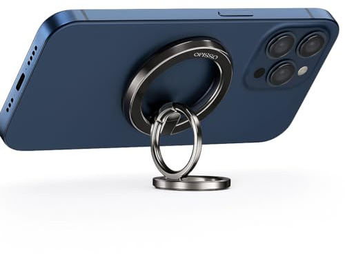 CAAL ARMORY OrbitGrip – 3-Pivot Magnetic Phone Ring Holder, 360° Rotation, Strong Metal Mount, Stand & Grip in One, for all phones and tablets, durable, place your phone on any metal surface,