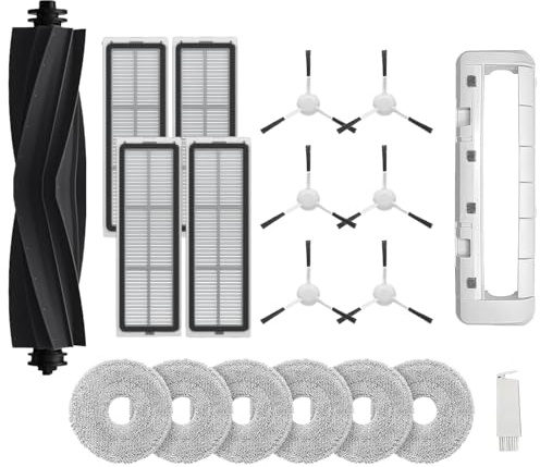 Lot de 19 Accessoires Compatible Dreame L10s Ultra & Xiaomi X10+/X20+ | Compatible L10 Prime, L10s Pro Gen 2, L10s Plus, 6 brosses latérales, 4 filtres, 6 serpillières et brosse principale