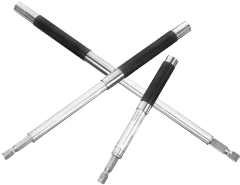 COLLBATH 3 pezzi Portainserti Magnetico Retrattile Prolunga Cacciavite con Supporto Esagonale per Punte Adattatore Trapano per Cambio Rapido e Presa Sicura Screwdriver Bit Holder