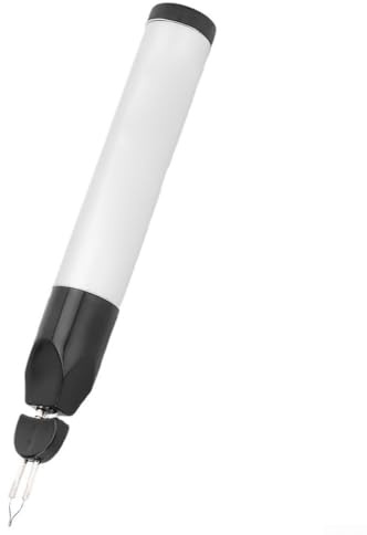 Fadenbrennstift, Handgerät, Heißwerkzeug zum Trimmen und Schmelzen von ausgefransten Stoffenden, 13 cm, mit schneller Erwärmung aus Kunststoff und Metall, Grau