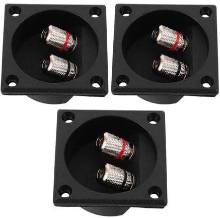 TOYZFRIENDY 3pcs Speaker Box Terminal Connector Wire Junction Box with 510 Silver Posts for Home Audio and Car Speaker Wiring