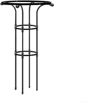 Traliccio da giardino a obelisco in metallo, per sostenere piante rampicanti, supporto verticale salvaspazio per patio, balcone o cortile (95 cm)