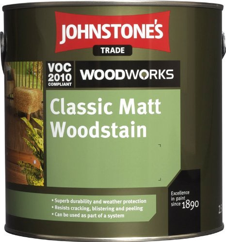2.5LTR - JOHNSTONE'S WOODWORKS MATT WOODSTAIN REDWOOD