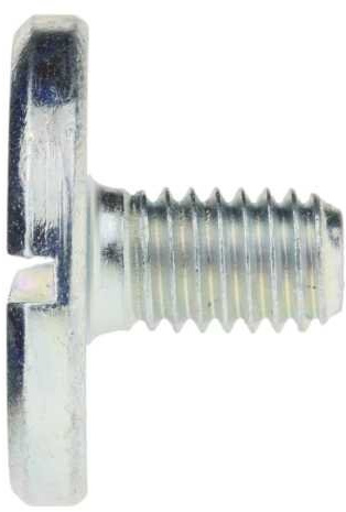 Reidl Flachkopfschrauben mit Schlitz, großer Kopf 6 x 8 mm DIN 921 5.8 galv. verzinkt farblos 100 Stück