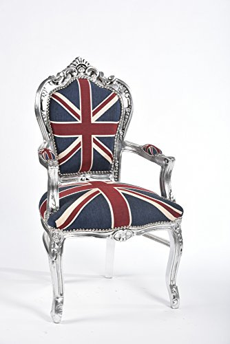 Way Home Store Poltrona Barocco stile Francese Luigi XVI Silver UK