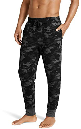 Jockey Men's Active Basic Fleece Jogger Sweatpants Casual Pants, Black Camo, Small
