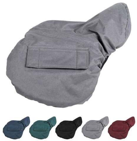 NETPROSHOP Sattelschoner Sattelbezug mit Vlies Gefüttert Wasserabweisend Gurtschlitze etc., Farbe:Grau
