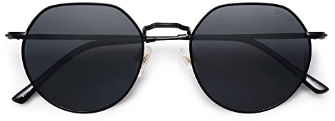 SOJOS Retro Runde Polarisierte Sonnenbrille SJ1157 | UV400 Schutz Vintage Unisex Damen Herren Klassisch Rund