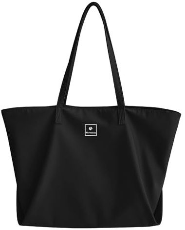MAYMOONER Frauen Nylon Einkaufstasche Große Handtasche Lässige Umhängetasche für Arbeit Universität