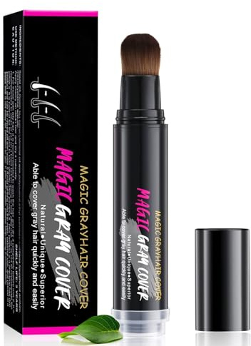 Root Touch Up Hairline Powder Stick - Temporary Gray Coverage, Waterproof Hair Shading Sponge Pen for Hair Filler and Root Dye (Dark Black)