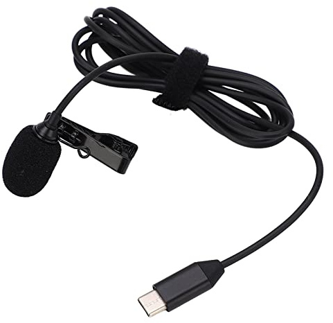 Kabelgebundenes Lavalier-Ansteckmikrofon, Tpye C Clip On Mic Omnidirektionales Mikrofon für ONE X2 X3 für YouTube-Aufnahmen von Podcasting-Gaming-Interviews