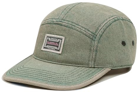 Clakllie Baumwolle Basecap Snapback 5 Panel Cap Flacher Krempe Baseball Cap Flat Brim Dad Caps UV-Schutz Golf Tennis Cap,Retro Blue