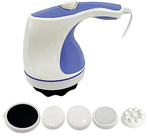 Handheld Neck Back Massager, Electric Slimming Massager, Slimming Cellulite Reduction Machine with 4 Heads for Shoulder, Leg, Foot, Muscles, (B)