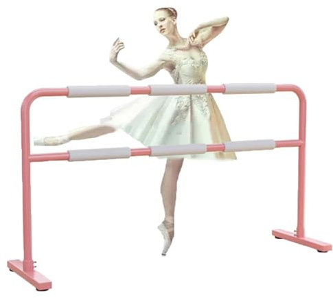 HamoM Ballettstange Ballettstange aus Stahl für Haushaltstanz für Erwachsene und Kinder, mit bequemem und rutschfestem Schaumstoffgriff (Color : Pink, Size : 2.5M/8.2FT)