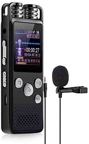 BYERZ n/a Professional Voice Activated Digital Audio Voice Recorder 8GB 16GB 32G USB Pen Non-Stop 80hr Recording PCM Support TF-Card (Color : With Microphone, Size : 8GB)