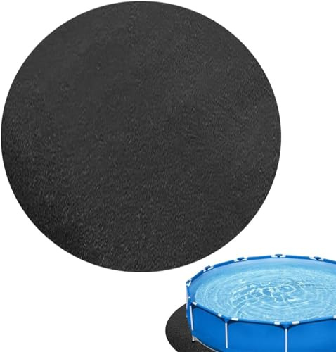 4M Poolunterlage Rund, Bodenmatte Für Pool, Whirlpool Bodenschutz, Schwimmbecken Matte Pool Bodenplane Faltbarer Boden-Poolmatte UV-Stabil & Reißfest, Pool-Liner-Pad für oberirdische Pools (Rund)