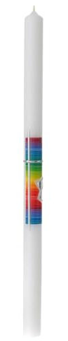 Holyart Bougies, cierges, chandelles: Cierge arc-en-ciel calice argent 500x30 mm