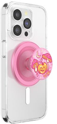 PopSockets PopGrip for MagSafe, Magnetic Phone Grip & Stand, Swappable Top, Secure Grip for iPhone MagSafe Cases, Kickstand for Hands-Free Viewing, Wireless Charging Compatible - Witches Brew Pink